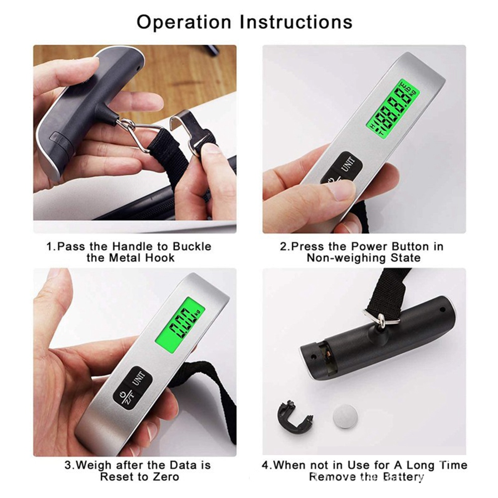 Luggage Scale Hanging - ABRT-LCD Digitale Hangweegschaal voor Bagage, Koffers