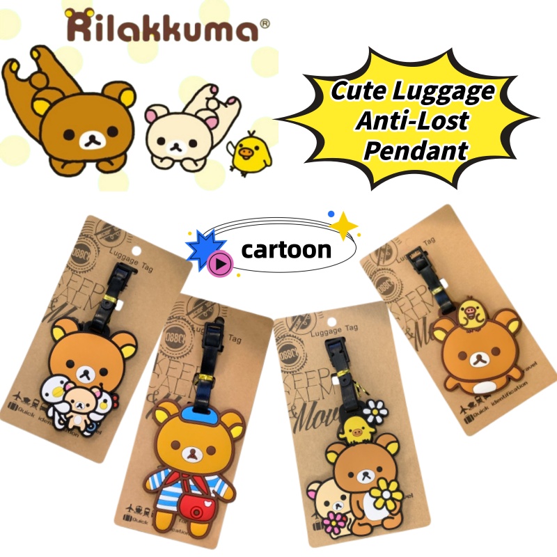 Travel Accessories Kit - Rilakkuma Creatief Gepersonaliseerd Bagage-etiket Anti-Verlieshanger Schattig