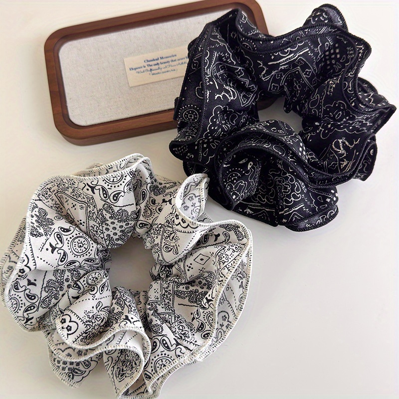 Travel Accessories For Elderly - Elegante haaraccessoireset van zwart-wit stof met