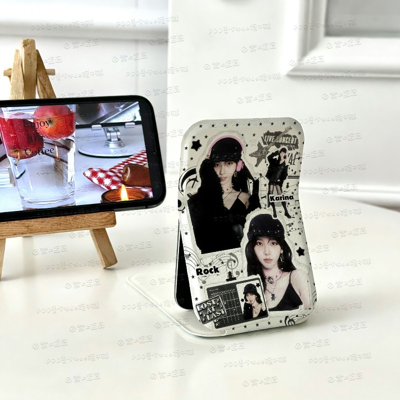 Travel Accessories Needed - Aespas Mini opvouwbare make-upspiegel Verticale desktop