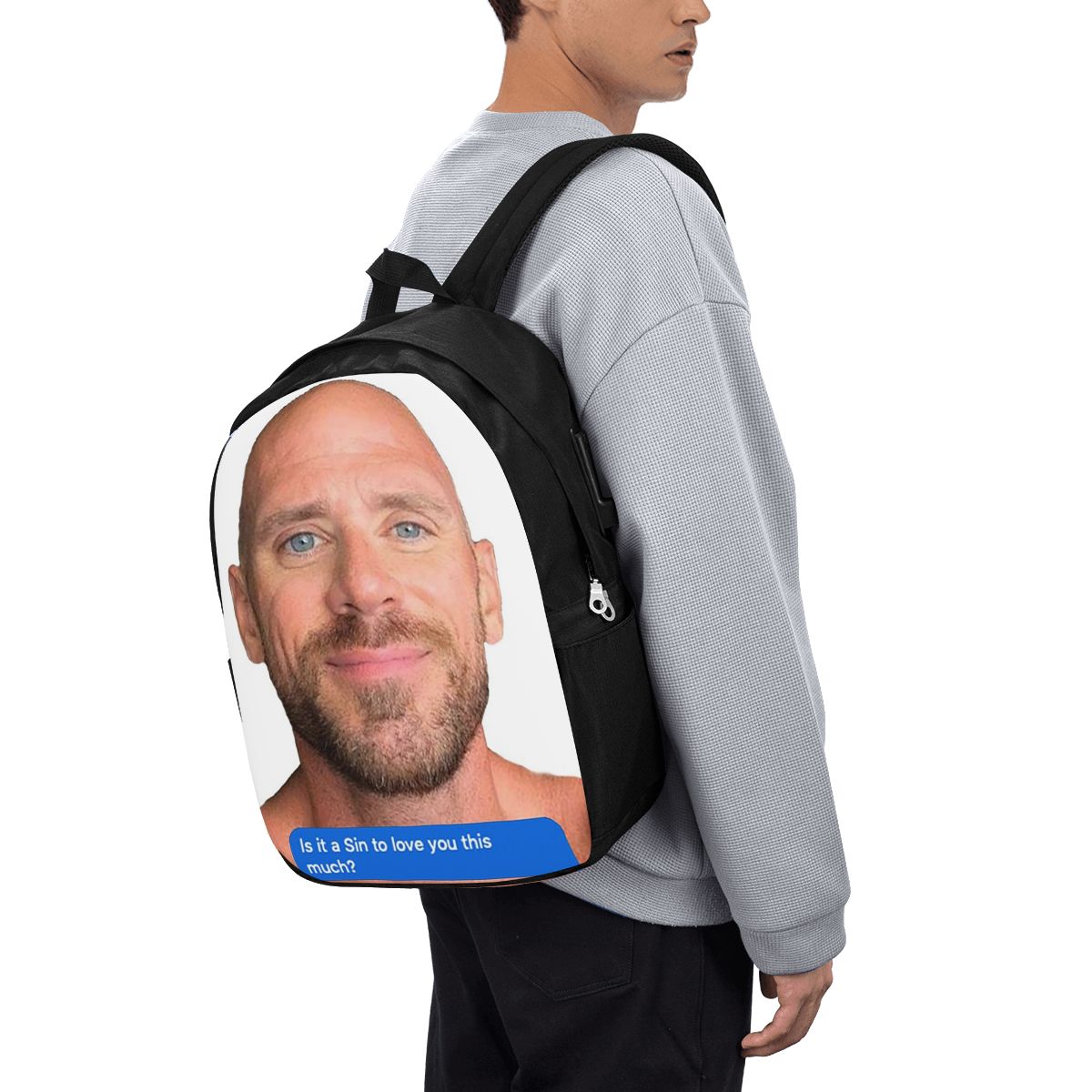 Travel Packing Accessories - Johnny Sins Flirty Text Bubble Rugzak