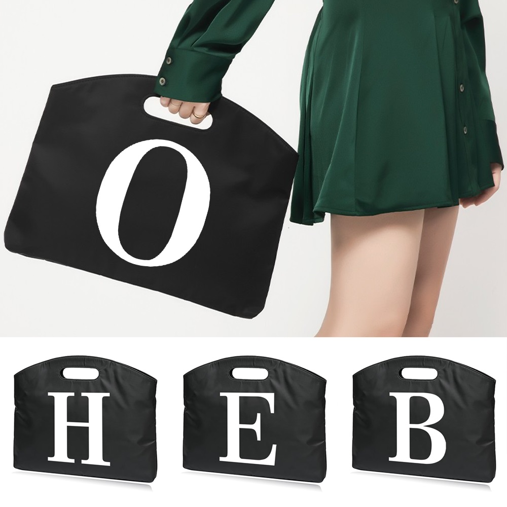Travel Accessories Officeworks - Witte, met letters bedrukte aktetassen, draagbare