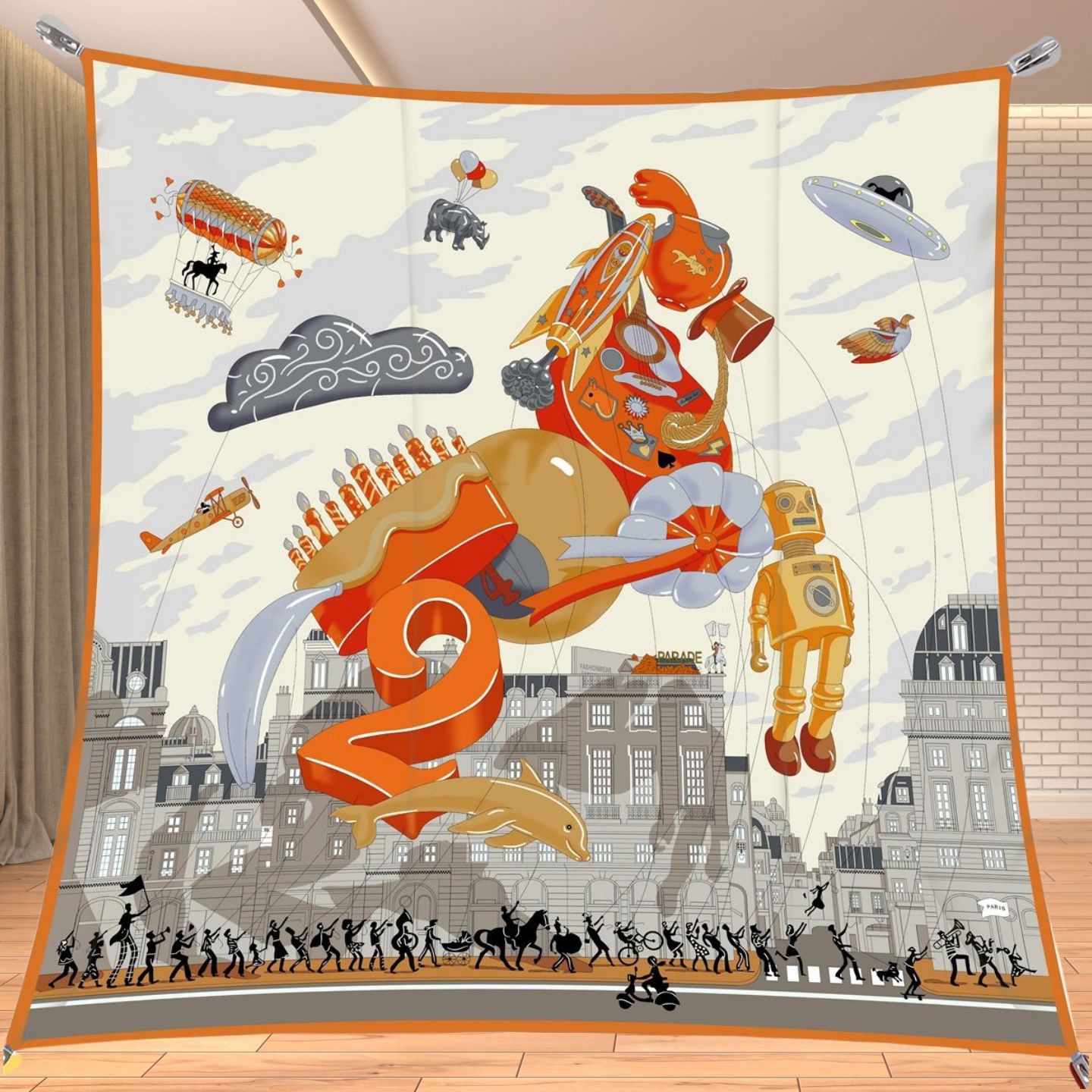 Travel Accessories For Elderly - 90cm Twill Zijdeachtige Vierkante Sjaal Paard