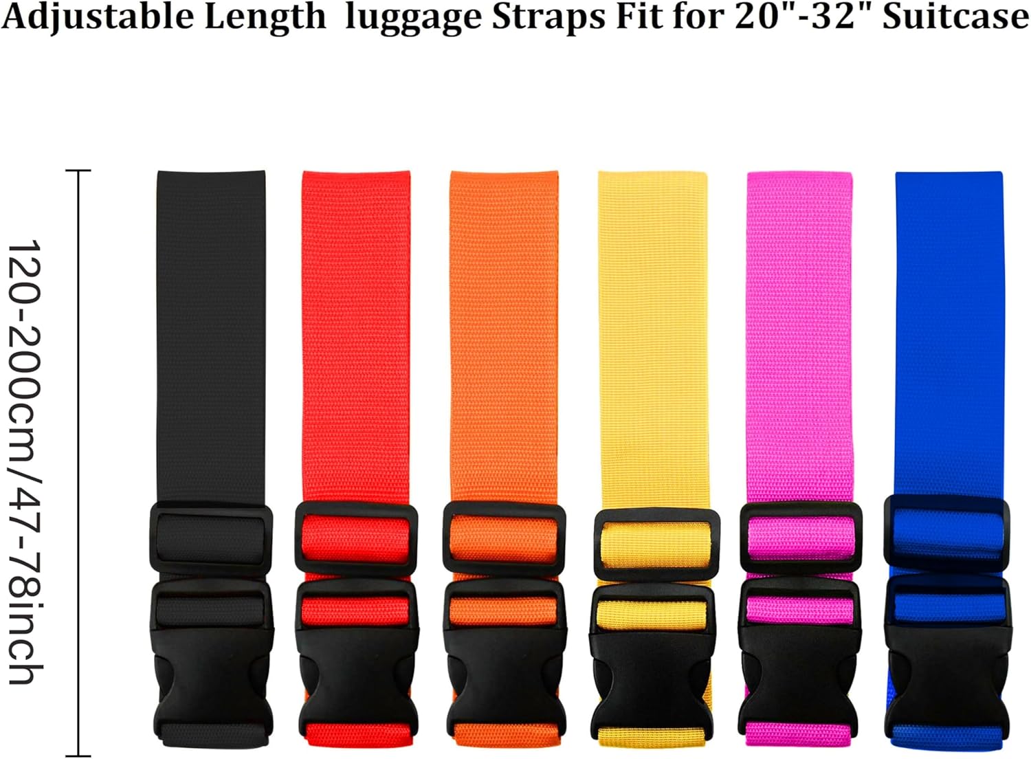 Luggage Strap Belt - Verstelbare bagageriemen in felle kleuren, 2