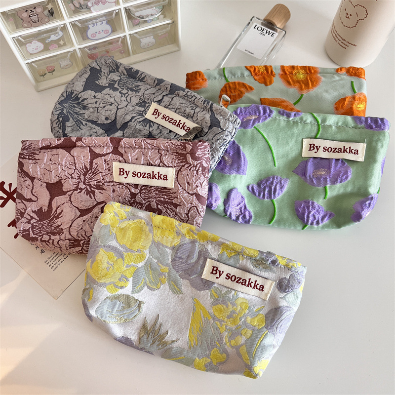 Travel Accessories Needed - Franse Reliëf Bloemen Reizen Cosmetische Opbergtas