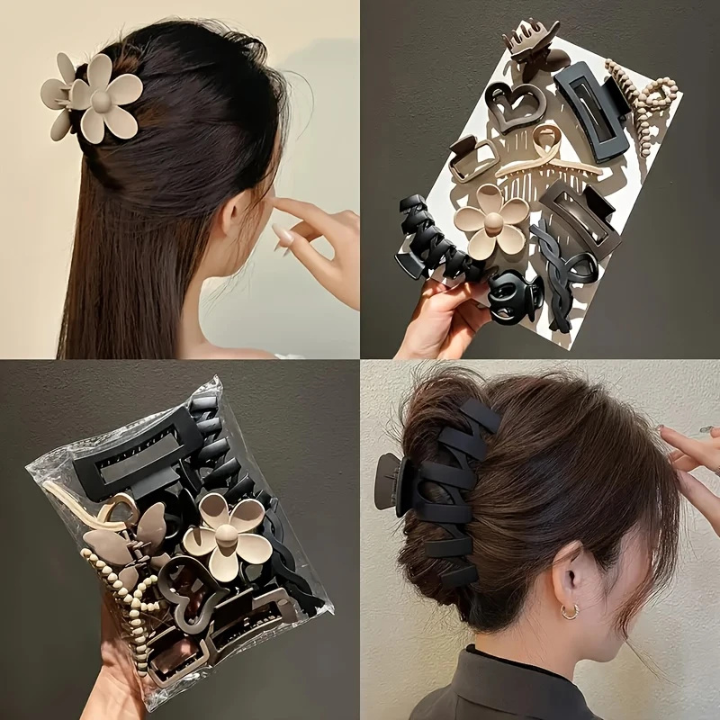 Travel Accessories For Elderly - 11 stuks geassorteerde haarklauwclips Veelzijdige elegante