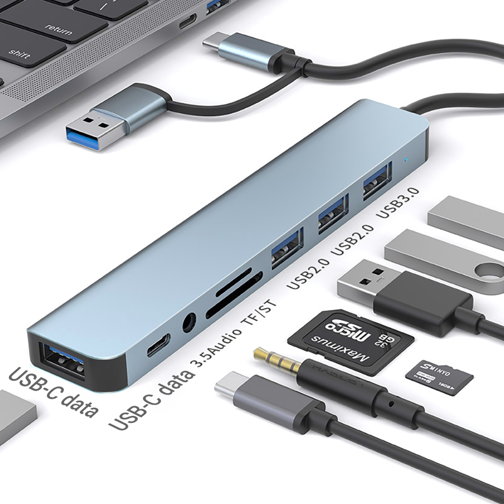 Travel Accessories Officeworks - 9-in-1 Dual Head USB-dockingstation USB-A &