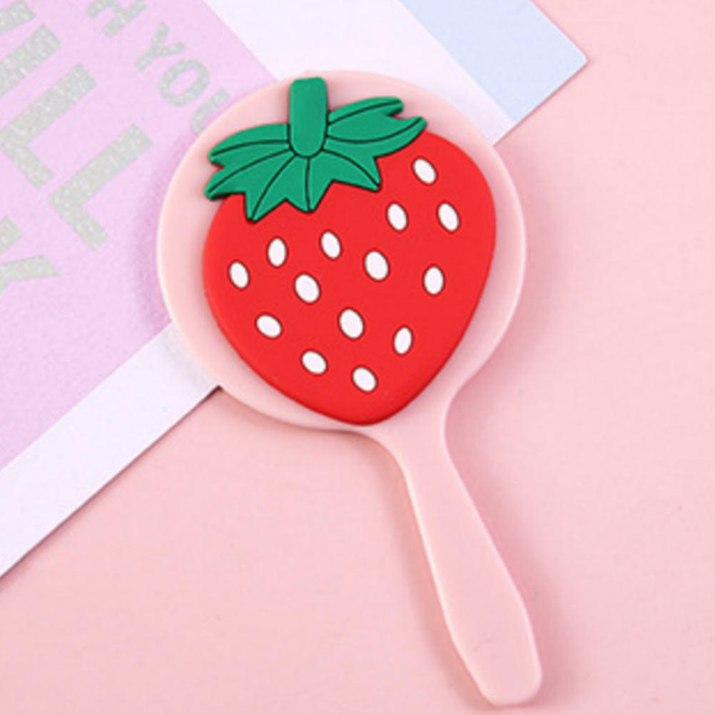 Travel Accessories Needed - Handheld aardbeien make-upspiegel Perfect formaat Draagbare