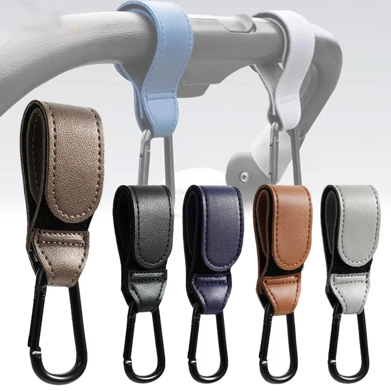Travel Accessories For 6 Year Old - 2 stuks lederen karrenhaken kinderwagenhaak PU