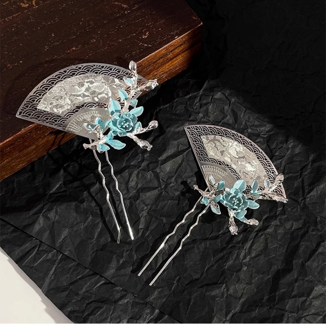 Travel Accessories New - Nieuwe waaiervormige haarspeld in Chinese stijl,