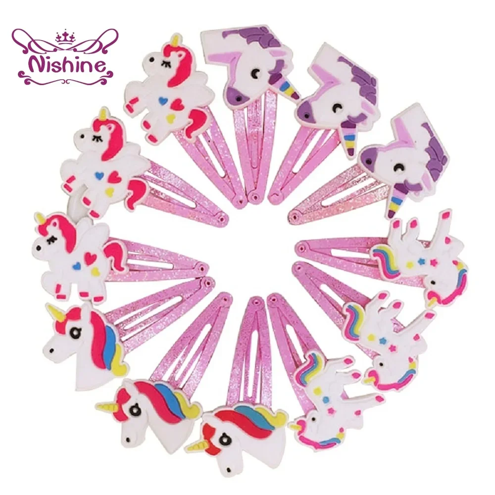 Travel Accessories For 6 Year Old - Nishine 10 stks/partij Eenhoorn Haar Clips
