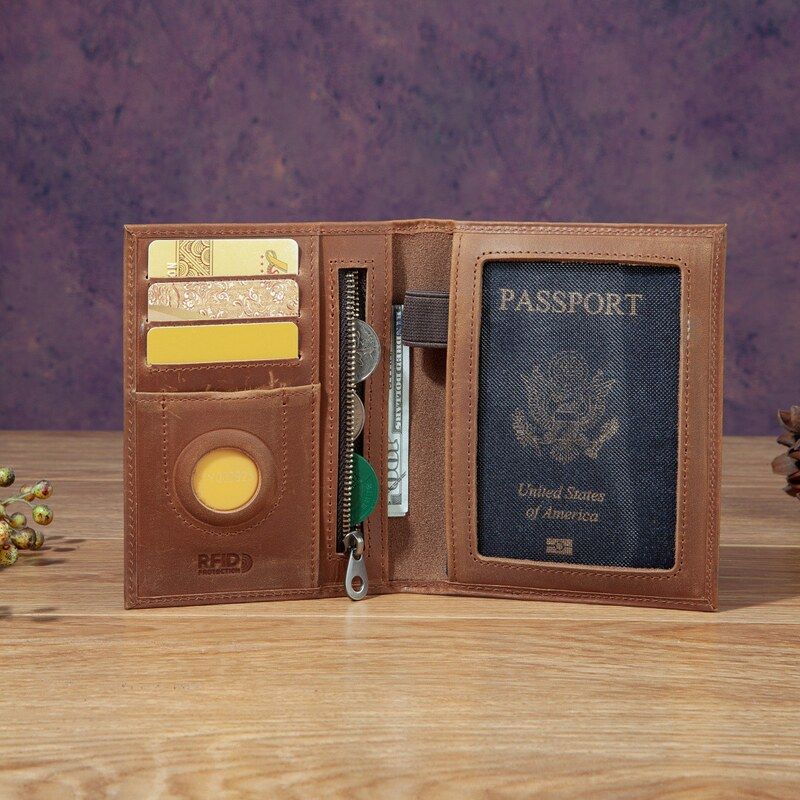 Travel Accessories Wallet - Modellen unisex lederen paspoorthouder multifunctionele RFID-portemonnee