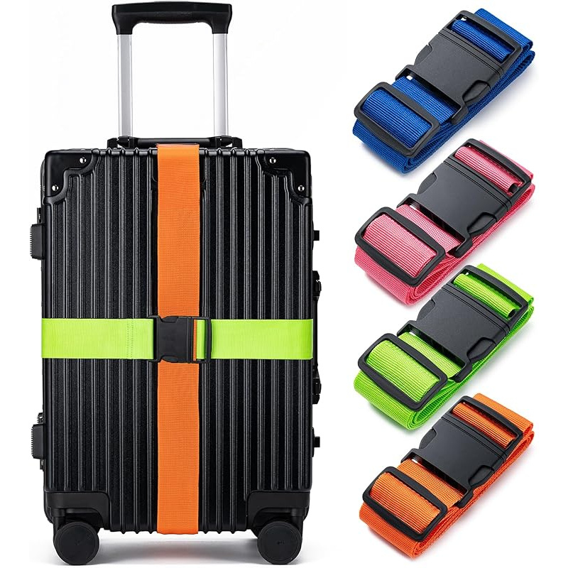 Luggage Strap Belt - 4-delige bagagebandenset, bagagebeveiligingsband, bagageband, gebruikt voor