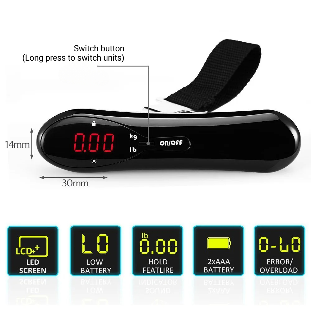 Draagbare digitale bagageweegs - Luggage Scale Hanging recensie en prijs