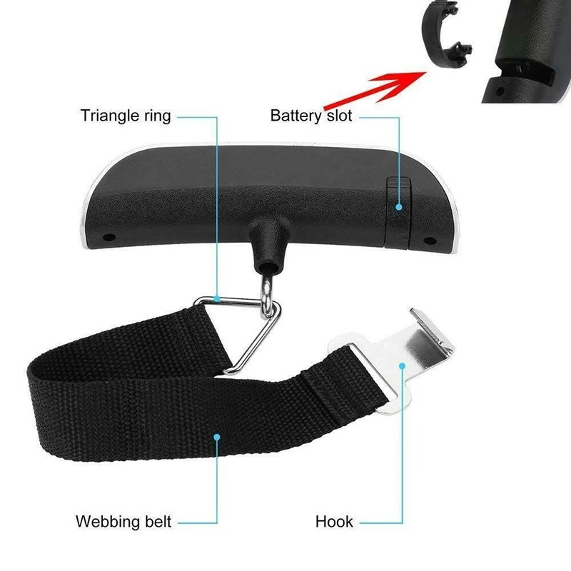 50kg 10g draagbare digitale ha - Luggage Scale Hanging recensie en prijs