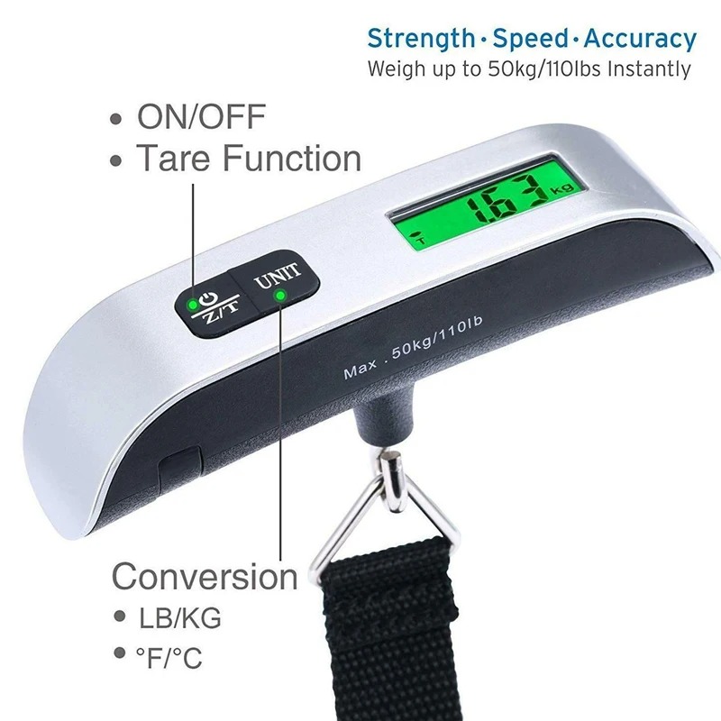 50kg 10g draagbare digitale ha - Luggage Scale Hanging recensie en prijs
